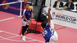 AKHIR PERLAWANAN INDONESIA ATAS MALAYSIA ISTAF WORLD CUP SEPAK TAKRAW 2024  REGU B I SET 2 [upl. by Seto656]