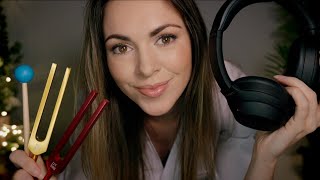 ASMR The Ultimate Hearing Test Tuning Forks Beep Test Competing Phrases Headphones [upl. by Merideth860]