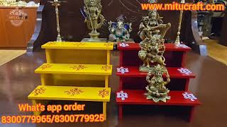 trending wooden pooja step available shri sai guru metals whats app order 83007799658300779925 [upl. by Arriek]