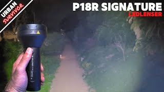 LEDLENSER P18R Signature Flashlight Review 4500 Lumens 720m Throw Adjustable Focus [upl. by Haimerej]