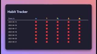 Super Simple Habit Tracker Template For Obsidian [upl. by Edveh]