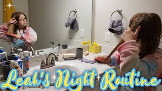 Leahs School Night Routine Officially Leah [upl. by Eniaj]