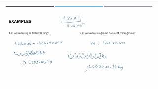 Metric Conversions Converting micrograms to kilograms mcg to kg [upl. by Staw]