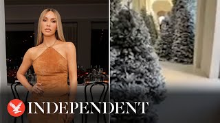 Kim Kardashian shows off 2023 Christmas decorations [upl. by Assirol]