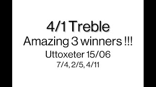 41 Treble at Uttoxeter on 1506 [upl. by Helene700]