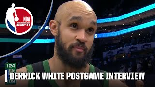 Derrick White says ‘stuff at the end was BS’ between Celtics and Hornets  NBA on ESPN [upl. by Anilemrac]