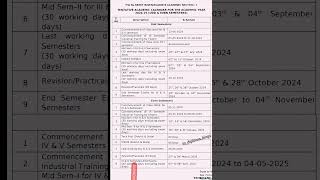 Ts Diploma Academic Calendar 2024  2025 diploma academiccalendar scbscribe 2025 sbtet viral [upl. by Henning233]