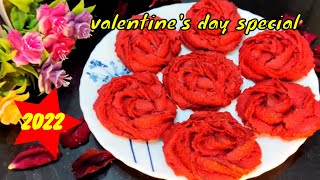 Eggless cookies Rose cookiesDeliciously EgglessHeartfelt Delights Valentines Special Cookies [upl. by Aeriela]