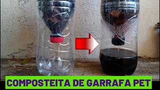 ADUBO CUSTO ZERO Como Fazer uma Composteira Domestica com Garrafa PET [upl. by Esimehc]