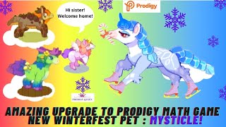 PRODIGY MATH GAME  Amazing New Upgrade to Prodigy Winterfest 2020  NEW Prodigy Pet Mysticle [upl. by Astri]