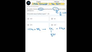 The number of moles of methane required to produce 11g CO2 after complete combustion is jee neet [upl. by Neveda]