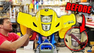 Most EPIC parts spread of any quad build ever 400 parts Suzuki LTZ400 [upl. by Daffie]