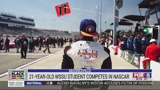 WinstonSalem State University student competes in NASCAR [upl. by Cogn738]