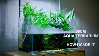 Building an Aqua Terrarium in 60cm Tank  Step by Step Tutorial [upl. by Critta671]