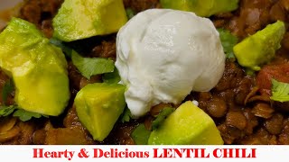 Stovetop LENTIL CHILI  ONE POT MEALS Recipe [upl. by Segal]