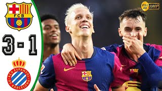 Barcelona vs Espanyol 3 1 Highlights All Goals 2024 HD [upl. by Normie]