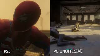 Marvels SpiderMan 2 PS5 vs UNOFFICIAL PC Port 152  RTX 4070 COMPARISON [upl. by Ecnaled963]