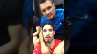 Lovren and Vrsaljko live after Croatia won against England [upl. by Ivana]