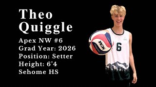 Theo Quiggle 6’4 Setter Grad 2026 SCVA JBI Highlights [upl. by Winola281]