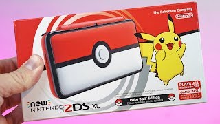 New Nintendo 2DS XL Pokéball Edition Unboxing amp First Look  ALL Red Everything  Raymond Strazdas [upl. by Aikemaj]