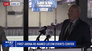 Elmiras First Arena renamed LECOM Events Center [upl. by Adnoral]