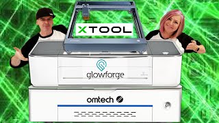 Desktop Laser Engraver Compared Glowforge Pro OMTech Polar and xTool D1 Pro [upl. by Yojenitsirk]