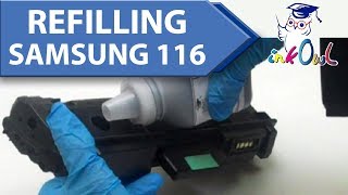 How to Refill SAMSUNG MLTD116S MLTD116L 116 series Toner Cartridges [upl. by Anyd259]