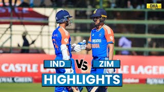 India Vs Zimbabwe Highlights 4th T20  Shubman Yashasvi Shine Team IND Beat ZIM By 10 Wickets [upl. by Manus]