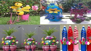 plastic bottle recycle ideas plastic bottle tree pot ideas SD garden ideas [upl. by Cis]