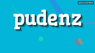 HOW TO PRONOUNCE PUDENZ pudenz [upl. by Fontana]