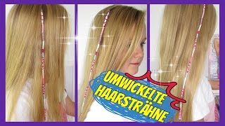 ♥ mit Garn bunt umwickelte Haarsträhne ☮Urlaubshaarsträhne HAIRWRAP♥Sommerfrisur für Mädchen  maVie [upl. by Ohce]