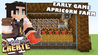 Early game COBBLEMON APRICORN FARM using the CREATE MOD tutorial [upl. by Brianne345]