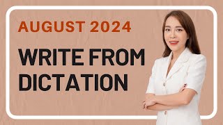 August Write From Dictation  PTE Prediction Questions 2024 [upl. by Aztinad686]