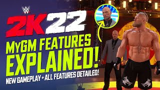 WWE 2K22 MyGM Gameplay  All Features Explained [upl. by Ardiekal43]