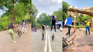 BMX Cycle Stunt  New bmx cycle stunt tik tok video  BMXCycleStunt​ [upl. by Nyltiak]