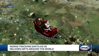 NORAD tracking Santa as he delivers gifts around the world [upl. by Luapleahcim]