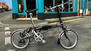 Brompton C Line Matt Black Folding Bike [upl. by Nyrraf]