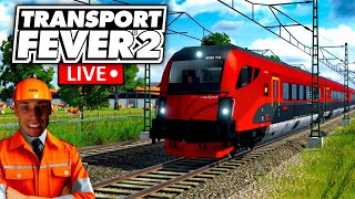 Hochgeschwindigkeitsstrecke  Bahnhof  Transport Fever 2🚅🛤️  LIVE  German Gameplay [upl. by Augusto]