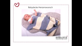 Babydecke stricken für Anfänger  kraus rechts [upl. by Nrubua]