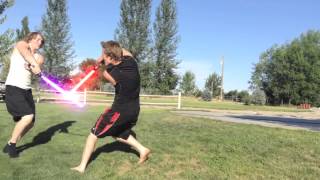 Star Wars lightsaber battle [upl. by Lednyc]