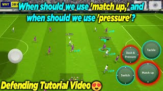 Defending Tutorial Video eFootball 2024 Mobile  How to use Matchup amp Pressure Properly 😲 [upl. by Rego]