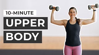 10Minute Toned Arms Workout At Home Dumbbells Only [upl. by Dolph]