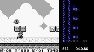 GB Super Mario Land 2 in 004155 TAS by mugg amp Masterjun [upl. by Anilec]