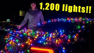 Wrapping My Car In CHRISTMAS Lights [upl. by Petula]