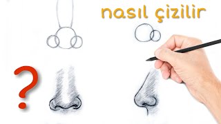 Burun Nasıl Çizilir   portre dersleri [upl. by Nosae]