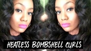 How to Heatless Bombshell Waves using Bendy rollersFlexi rods [upl. by Melanie]