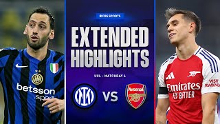 Inter vs Arsenal Extended Highlights  UCL League Phase MD 4  CBS Sports Golazo [upl. by Terchie]