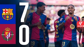 FC BARCELONA 7 vs 0 VALLADOLID  LA LIGA 202425 MD04 [upl. by Inesita207]