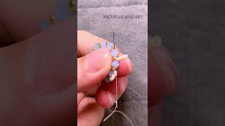 1 minute how to make beaded earrings easy P1 making earrings with bicone 4mm [upl. by Iridissa]