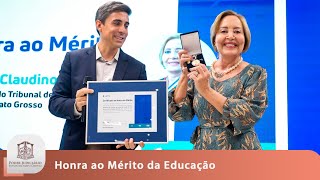 Presidente do TJMT recebe medalha de Honra ao Mérito da Educação por contribuir com a cultura de paz [upl. by Nirrep]